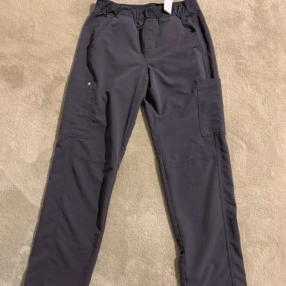 Figs Scrub Pants Womens M Grey Straight Leg Uniform Work Comfort Medical Nurse